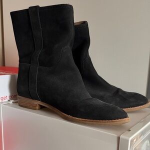 Ecco Black Suede Ankle Boots